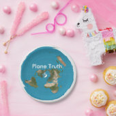 Assiettes En Carton Cartes équidistantes azimutales de plaque à papier (Fête)