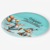 Assiettes En Carton Cartographie de canard Plaques papier d'anniversai (Angle)