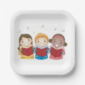 Assiettes En Carton Cartographier les enfants (Recto)