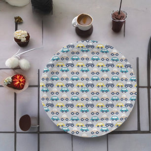 Assiettes En Carton Carton de voitures millésimées multicolores