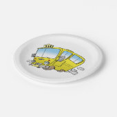 Assiettes En Carton Carton Plaques papier de bus jaunes (Angle)