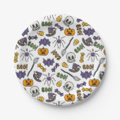 Assiettes En Carton Cartoon classique Enfants Halloween Plaque de papi (Devant)