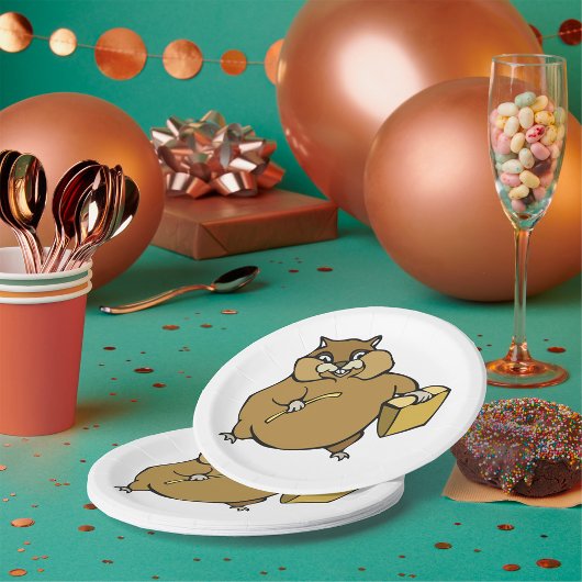 Assiettes En Carton Cartoon Hamster