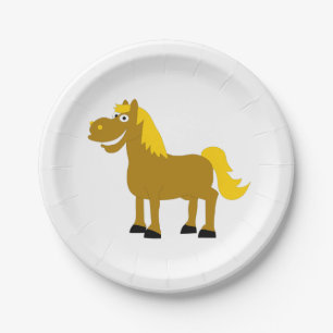Assiettes En Carton Cartoon Horse