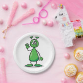 Assiettes En Carton Cartoon Martian (Fête)