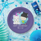 Assiettes En Carton Cartoon Pals - Bonne licorne et Anniversaire des o (Fête)