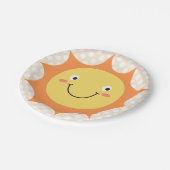 Assiettes En Carton Cartoon souriant visage soleil (Angle)