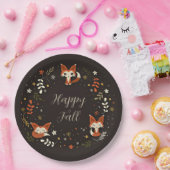 Assiettes En Carton Cas Foxes with customizable text (Fête)