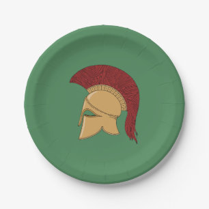Assiettes En Carton Casque Corinthien