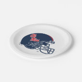 Assiettes En Carton Casque Ole Miss Football | bleu foncé (Angle)