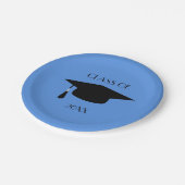 Assiettes En Carton Casquette de diplôme modifiable (Angle)