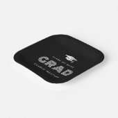 Assiettes En Carton Casquette de fin d'études étudiante Nom de la clas (Angulaire)