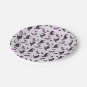Assiettes En Carton Casquette Sorcière Et Talons Avec Chauves-Feu Moti (Angle)