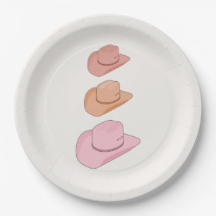 Assiettes En Carton Casquettes Cowboy