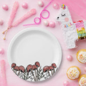 Assiettes En Carton Casquettes de champignons rouges (Fête)