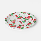 Assiettes En Carton Casquettes d'hiver de Noël | Vacances (Angle)