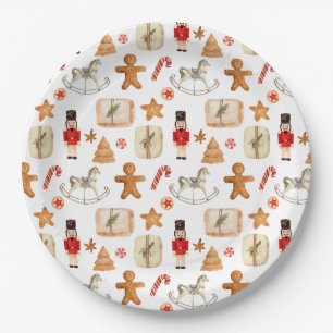 Assiettes En Carton Casse-noisette Festif de Noël Cookie Candycane