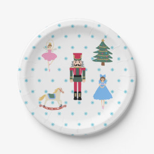 Assiettes En Carton Casse-noisette Illustration de ballet Snowflake se