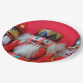 Assiettes En Carton Casse-noix en uniforme rouge (Angle)
