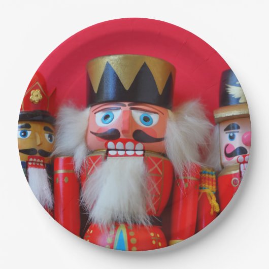 Assiettes En Carton Casse-noix en uniforme rouge (Devant)