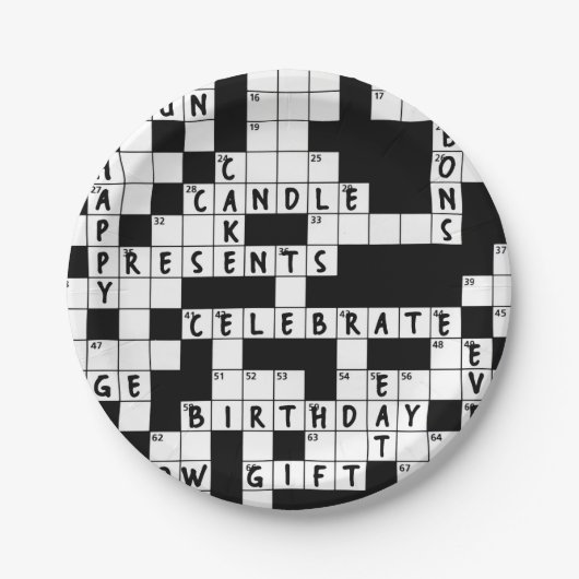 Assiettes En Carton casse-tête fête d'anniversaire (Devant)