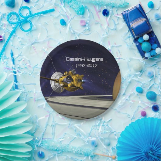 Assiettes En Carton Cassini Huygens Saturn Mission Spacecraft (Fête)