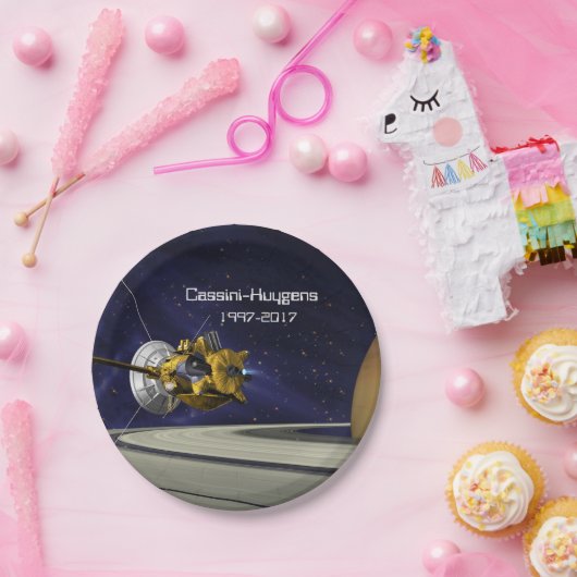 Assiettes En Carton Cassini Huygens Saturn Mission Spacecraft (Fête)