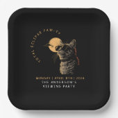 Assiettes En Carton Cat 2024 Total Solaire Eclipse Viewing Party Invi (Recto)