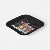 Assiettes En Carton Cat Christmas Light Reindeer Santa Cat Lover (Angulaire)