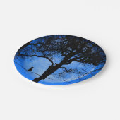 Assiettes En Carton Cat on a Wire Blue Moon (Angle)