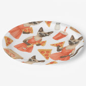 Assiettes En Carton Cat with pizza for Siamese Cat Lovers (Angle)