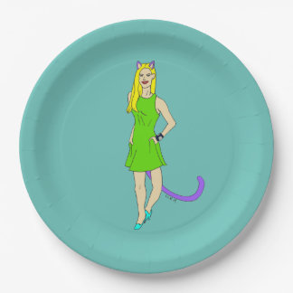 Assiettes En Carton catgirl