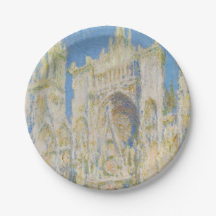 Assiettes En Carton Cathédrale de Rouen, Portail, Lumière du matin Cla