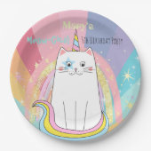 Assiettes En Carton Caticorn Cat Meow-Gical Birthday Kid (Devant)