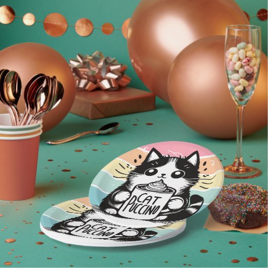 Assiettes En Carton Catpuccino 3 (Multi)