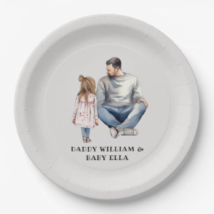 Assiettes En Carton Caution père et fille (4)