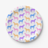 Assiettes En Carton cavalier équestre coloré (Devant)