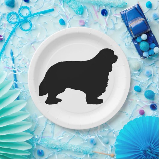 Assiettes En Carton Cavalier King Charles silo noir (Fête)