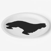 Assiettes En Carton Cavalier King Charles silo noir (Angle)