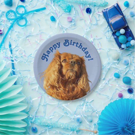 Assiettes En Carton Cavalier King Charles Spaniel Chien Chien Chien Ch (Fête)