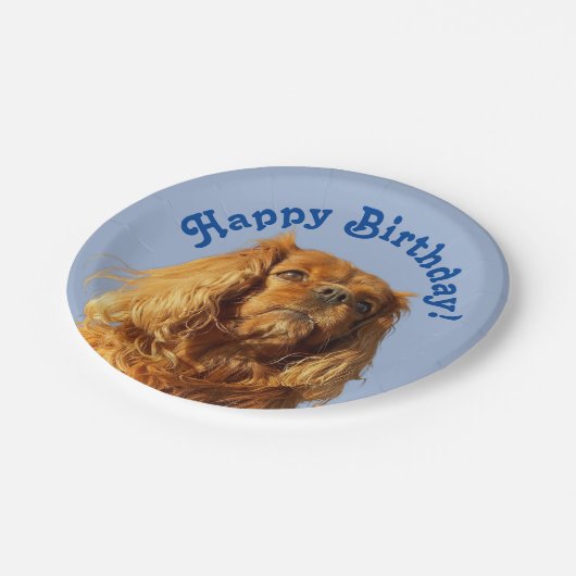 Assiettes En Carton Cavalier King Charles Spaniel Chien Chien Chien Ch (Angle)