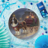 Assiettes En Carton Cavalier King Charles Spaniel Noël Festive (Fête)