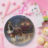 Assiettes En Carton Cavalier King Charles Spaniel Noël Festive (Fête)