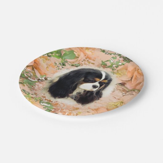 Assiettes En Carton Cavalier King Charles Spaniel - Tri, Plaque (Angle)