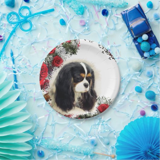 Assiettes En Carton Cavalier King Charles Spaniel - Tri, Plaque (Fête)