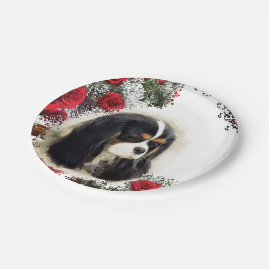 Assiettes En Carton Cavalier King Charles Spaniel - Tri, Plaque (Angle)