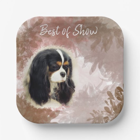 Assiettes En Carton Cavalier King Charles Spaniel - Tri, Plaque (Recto)