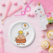 Assiettes En Carton Cavewoman pense au bâton de feu (Fête)