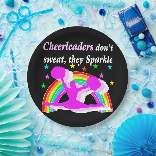 ASSIETTES EN CARTON CE DESIGN POM-POM GIRL SPARKLES (Fête)