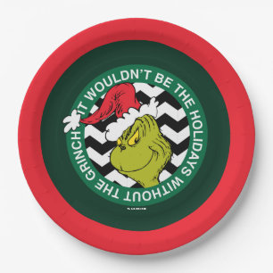 Assiettes En Carton Ce ne serait pas les vacances sans Grinch